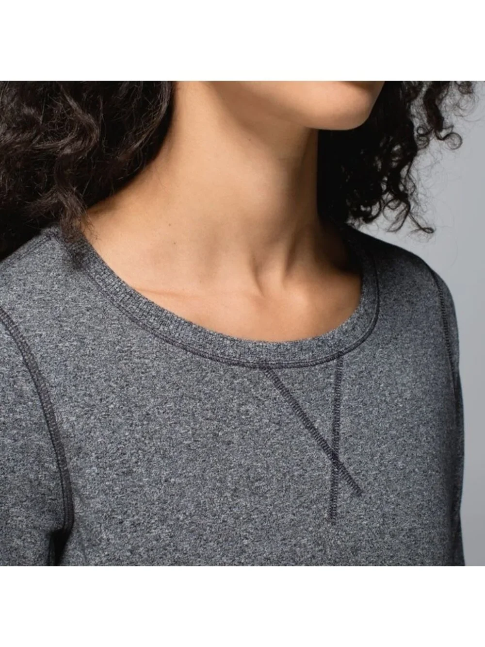 Lululemon Exhalation Pullover II Heathered Speckled Black